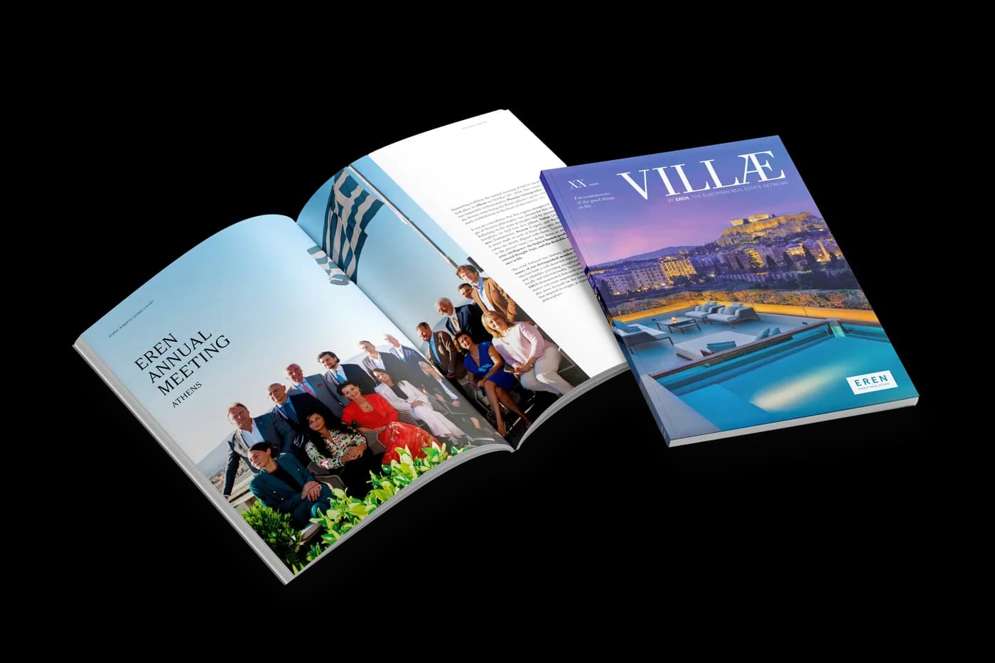 Villae International magazine, open spread