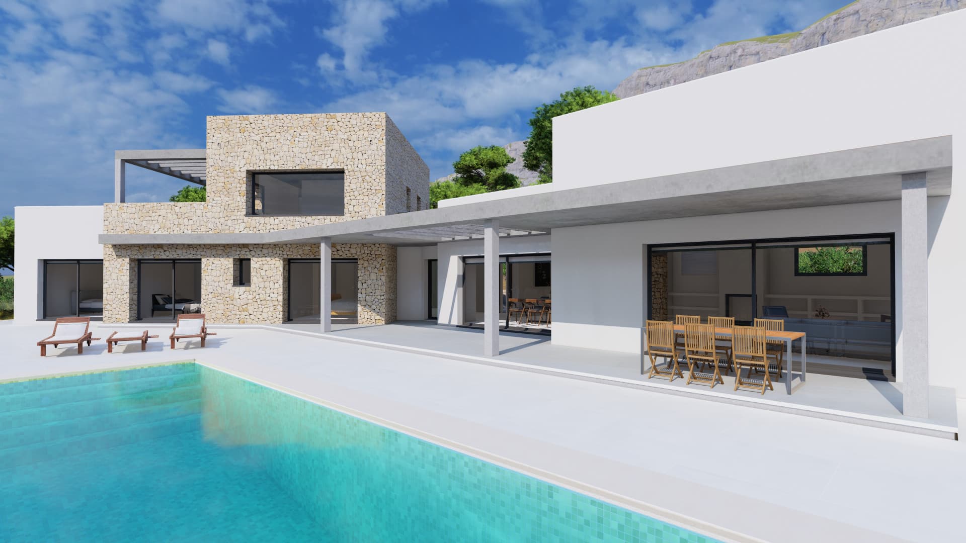 Excellente opportunité de construire une villa neuve sur une parcelle d’environ 1 570 m², avec permis de construire déjà accordé et un projet conçu pour une résidence de style classique ou ibicenco. - 3
