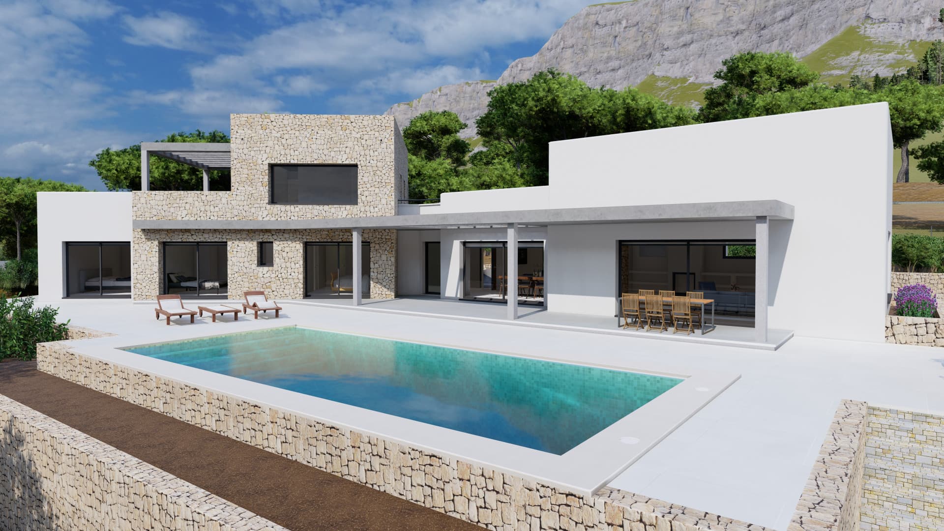 Excellente opportunité de construire une villa neuve sur une parcelle d’environ 1 570 m², avec permis de construire déjà accordé et un projet conçu pour une résidence de style classique ou ibicenco. - 4
