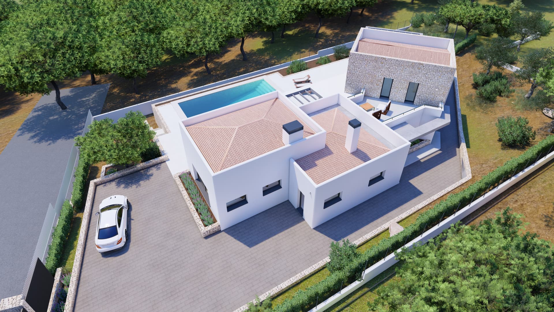 Excellente opportunité de construire une villa neuve sur une parcelle d’environ 1 570 m², avec permis de construire déjà accordé et un projet conçu pour une résidence de style classique ou ibicenco. - 10