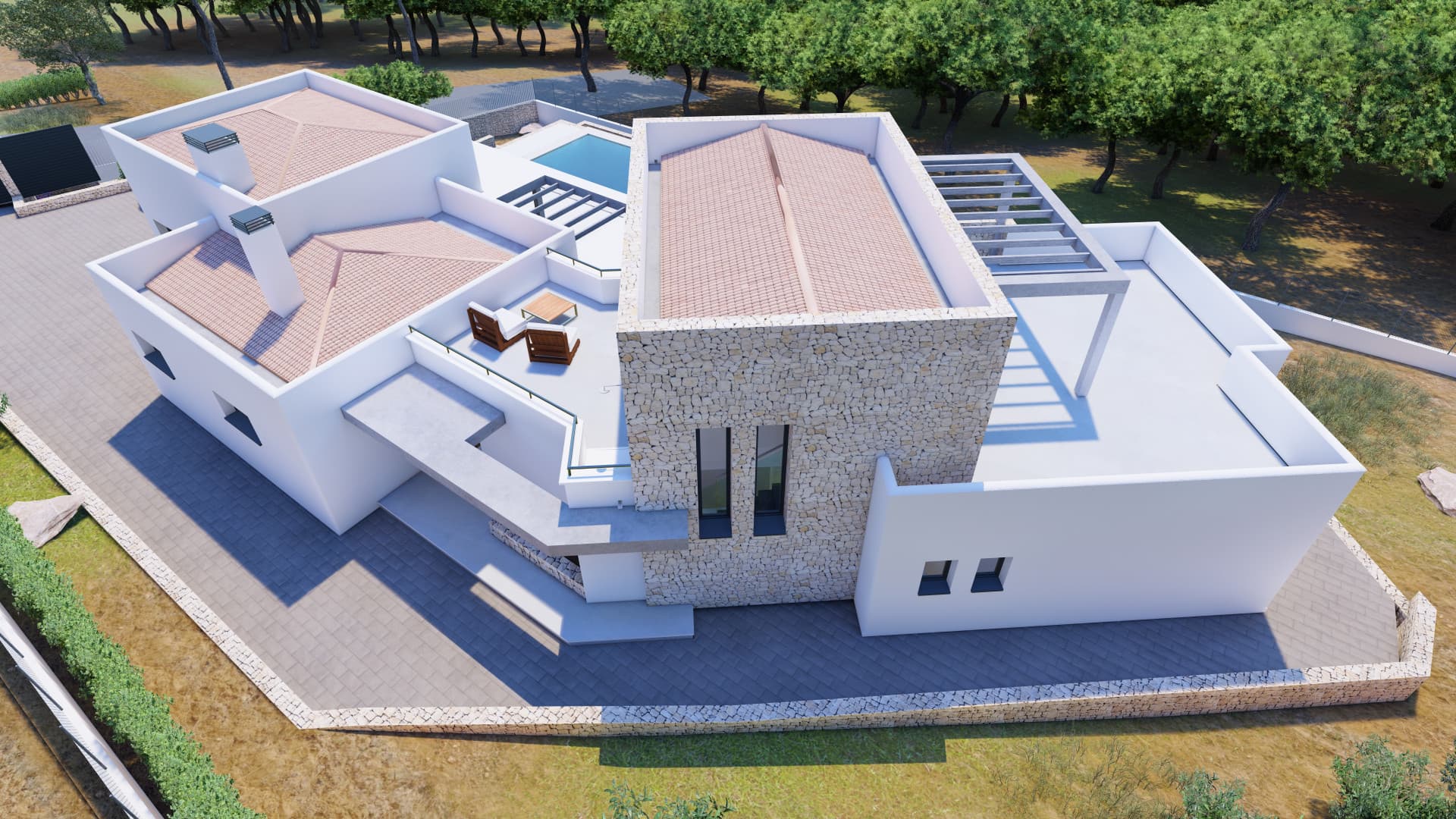 Excellente opportunité de construire une villa neuve sur une parcelle d’environ 1 570 m², avec permis de construire déjà accordé et un projet conçu pour une résidence de style classique ou ibicenco. - 8