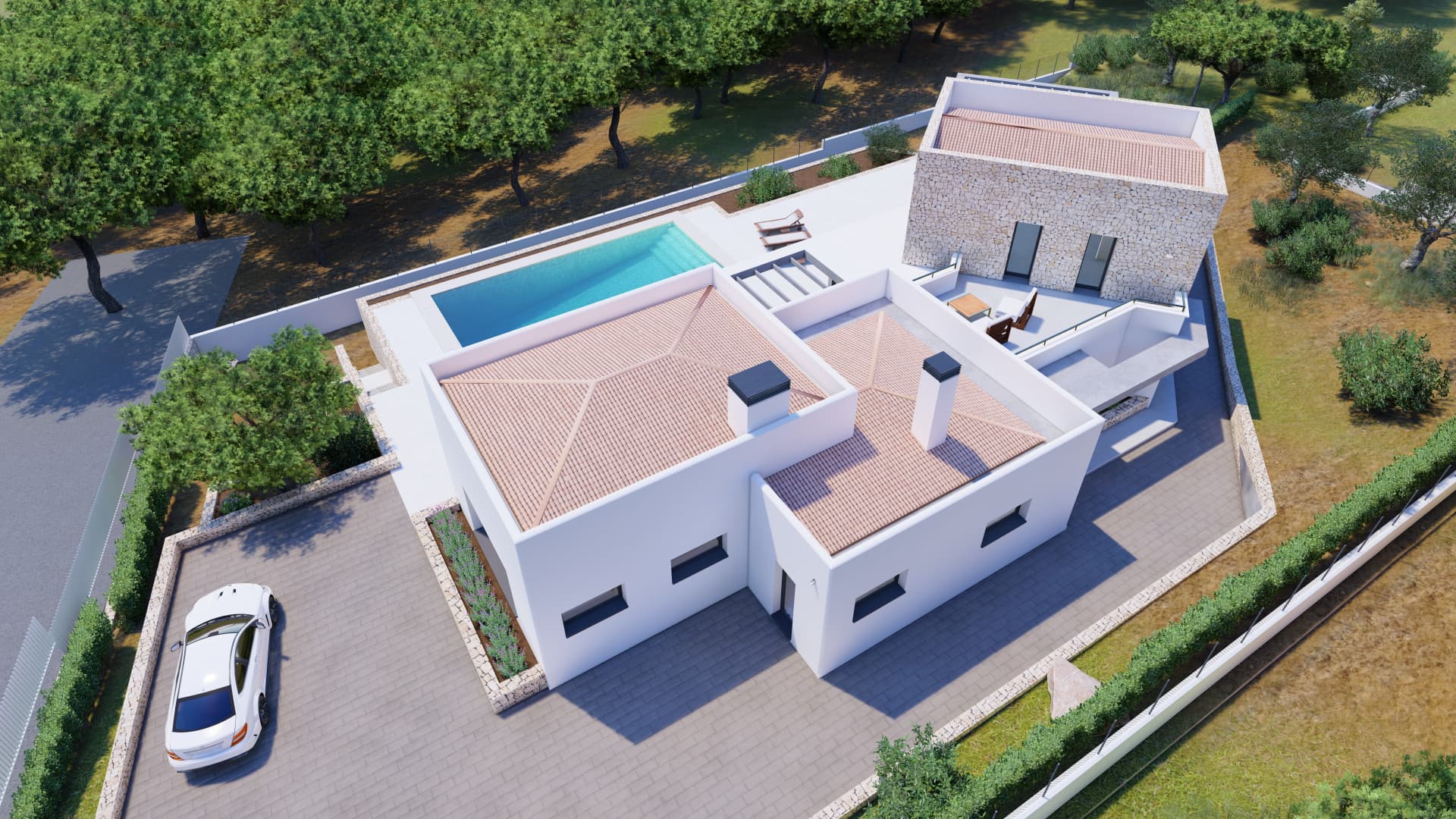 Excellente opportunité de construire une villa neuve sur une parcelle d’environ 1 570 m², avec permis de construire déjà accordé et un projet conçu pour une résidence de style classique ou ibicenco. - 7
