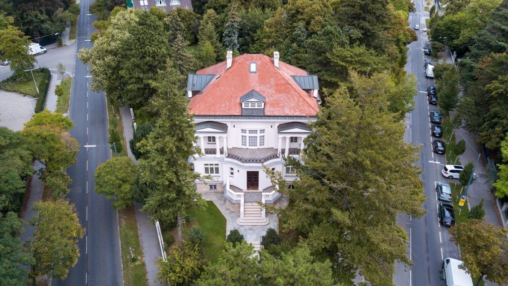 Luxury villa – aerial photography drone