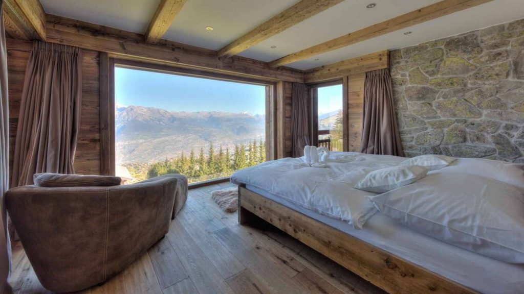 Charming bedroom with impressive views