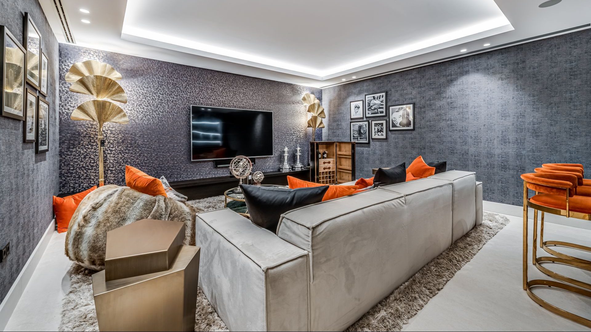 Exclusive cinema room of this luxury villa