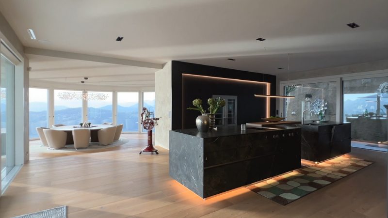 interior villa lake lugano