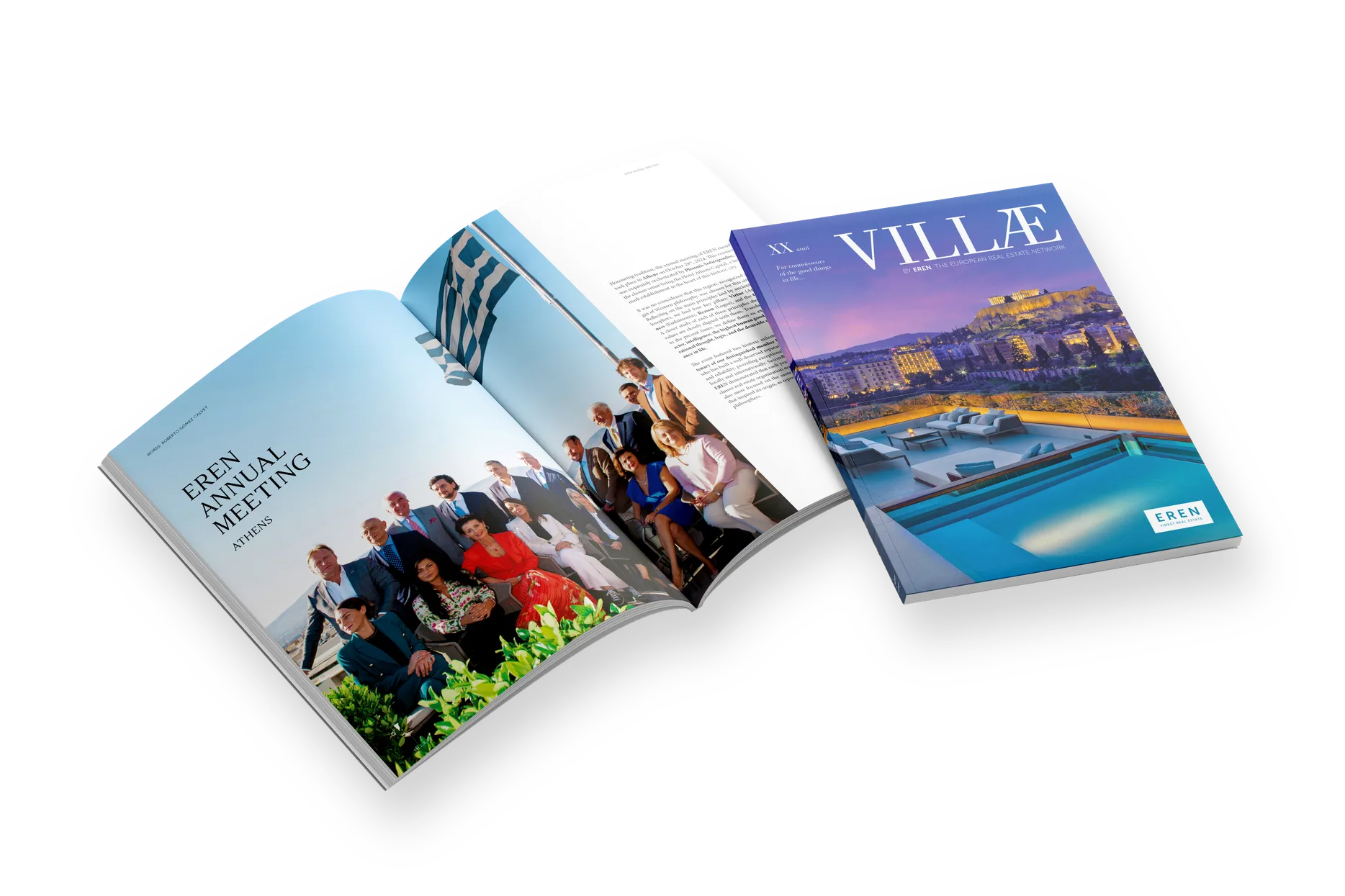 Villae International magazine, open spread
